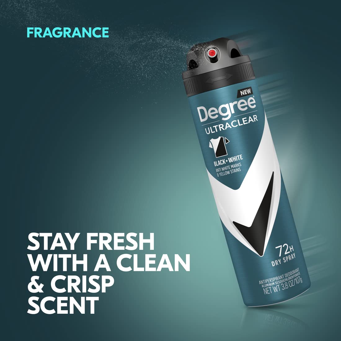 Degree Men Antiperspirant Deodorant Dry Spray Black + White 3 Count Protects from Deodorant Stains Antiperspirant for Men with MotionSense Technology 3.8 OZ - Image 4